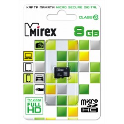 Карта памяти 8GB Mirex microSDHC Class 10